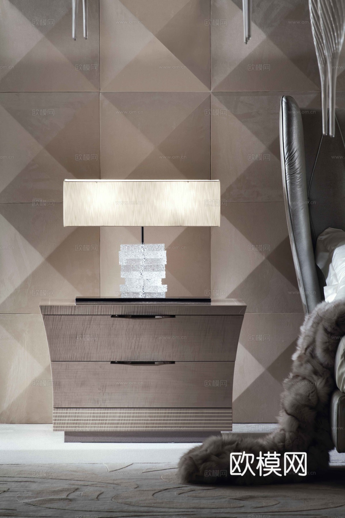 giorgio 意式床头柜3d模型下载（渲染图2）