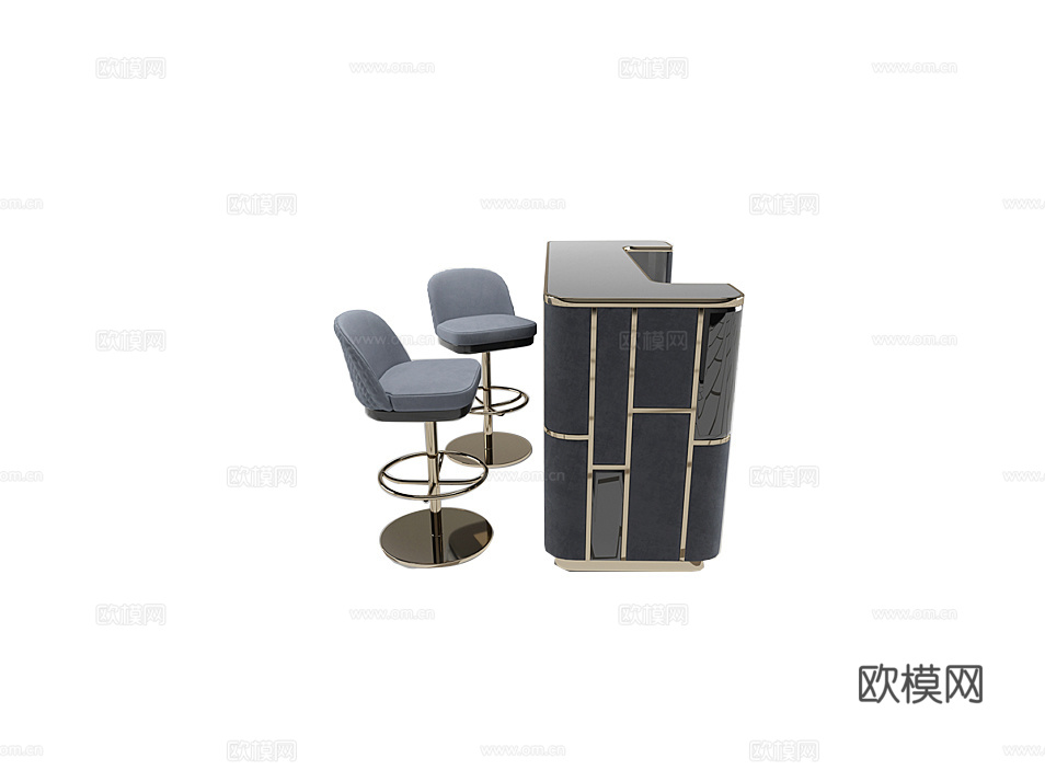 giorgio 意式吧椅3d模型下载（渲染图3）