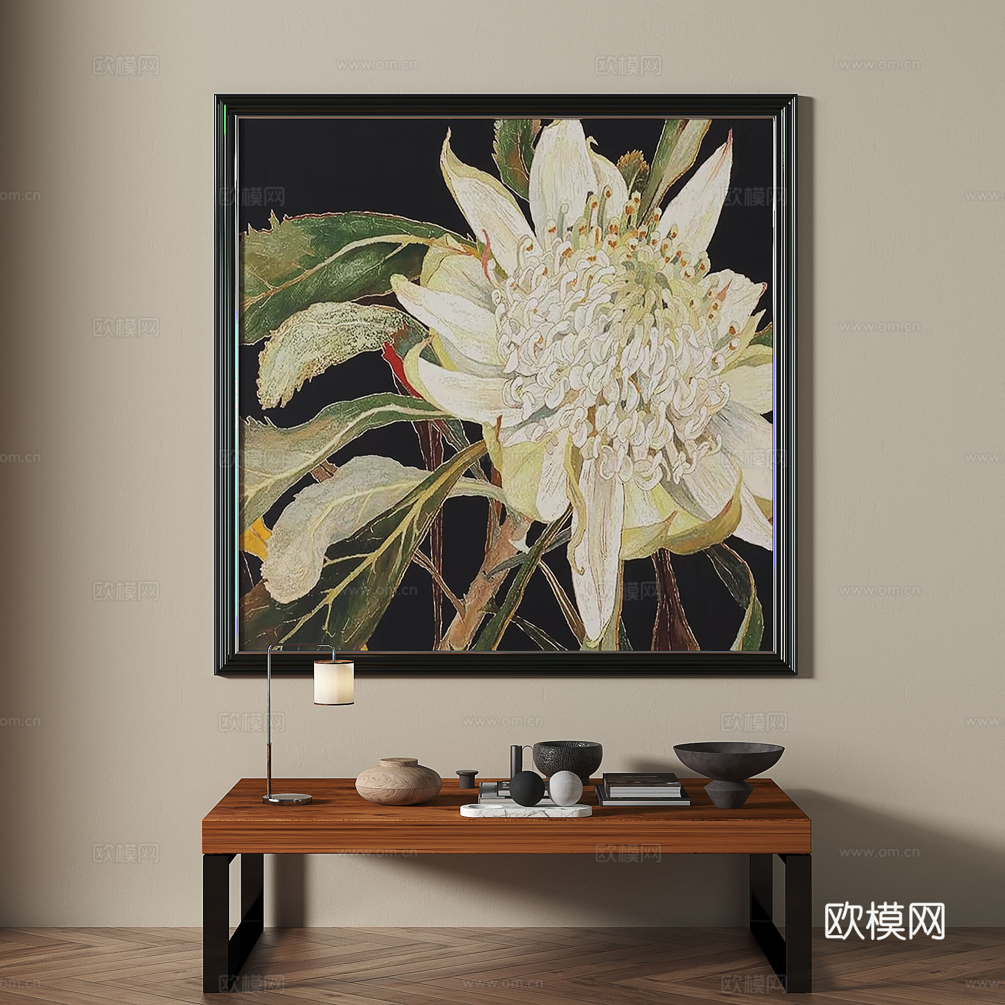 现代，中古，复古，法式，简约，轻奢，装饰画3d模型