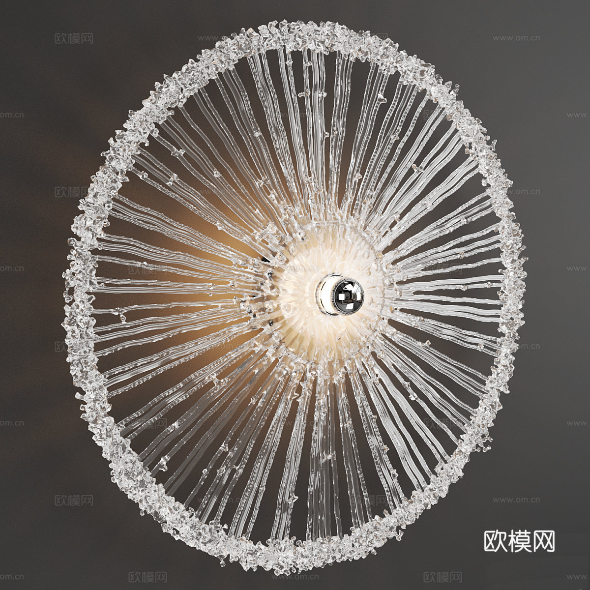 现代轻奢圆形装饰壁灯3d模型
