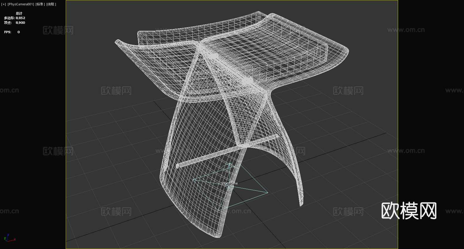 凳子 木凳 矮凳 坐凳 曲木凳3d模型