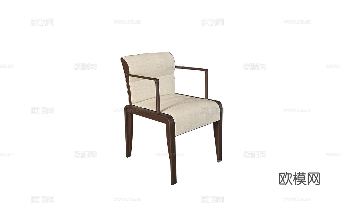 GIORGETTI 意式扶手餐椅3d模型下载（渲染图2）