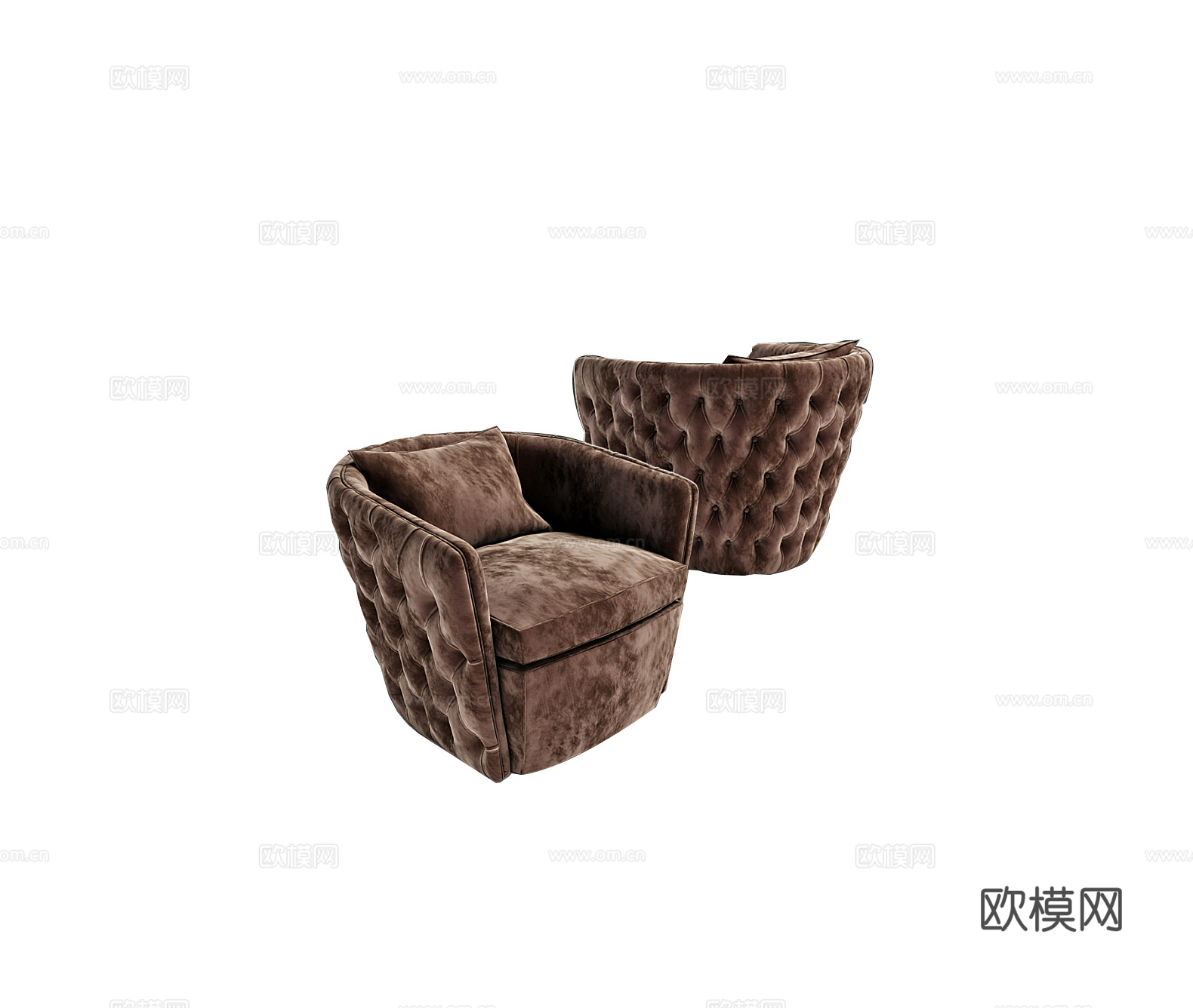 giorgio 意式单人沙发3d模型下载（渲染图3）