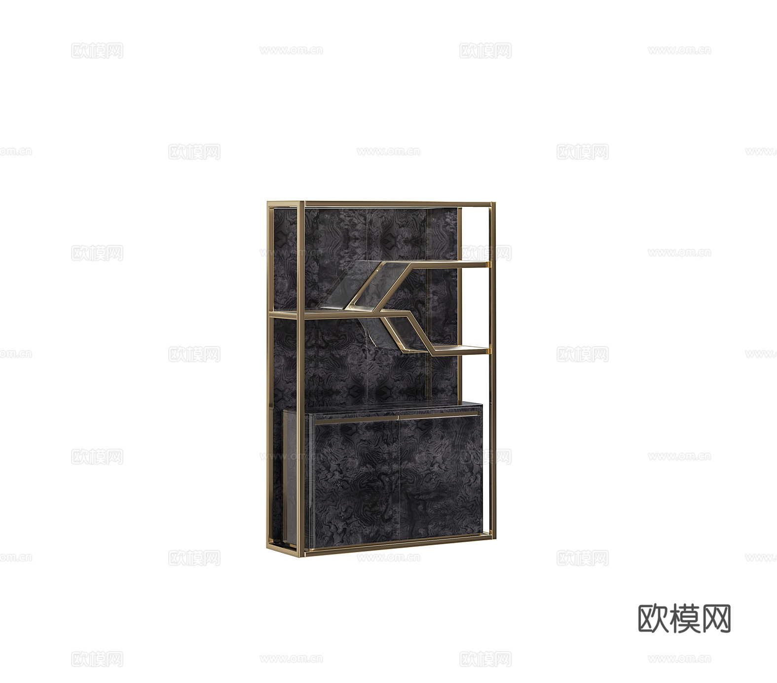 giorgio 意式酒柜酒架3d模型下载（渲染图2）