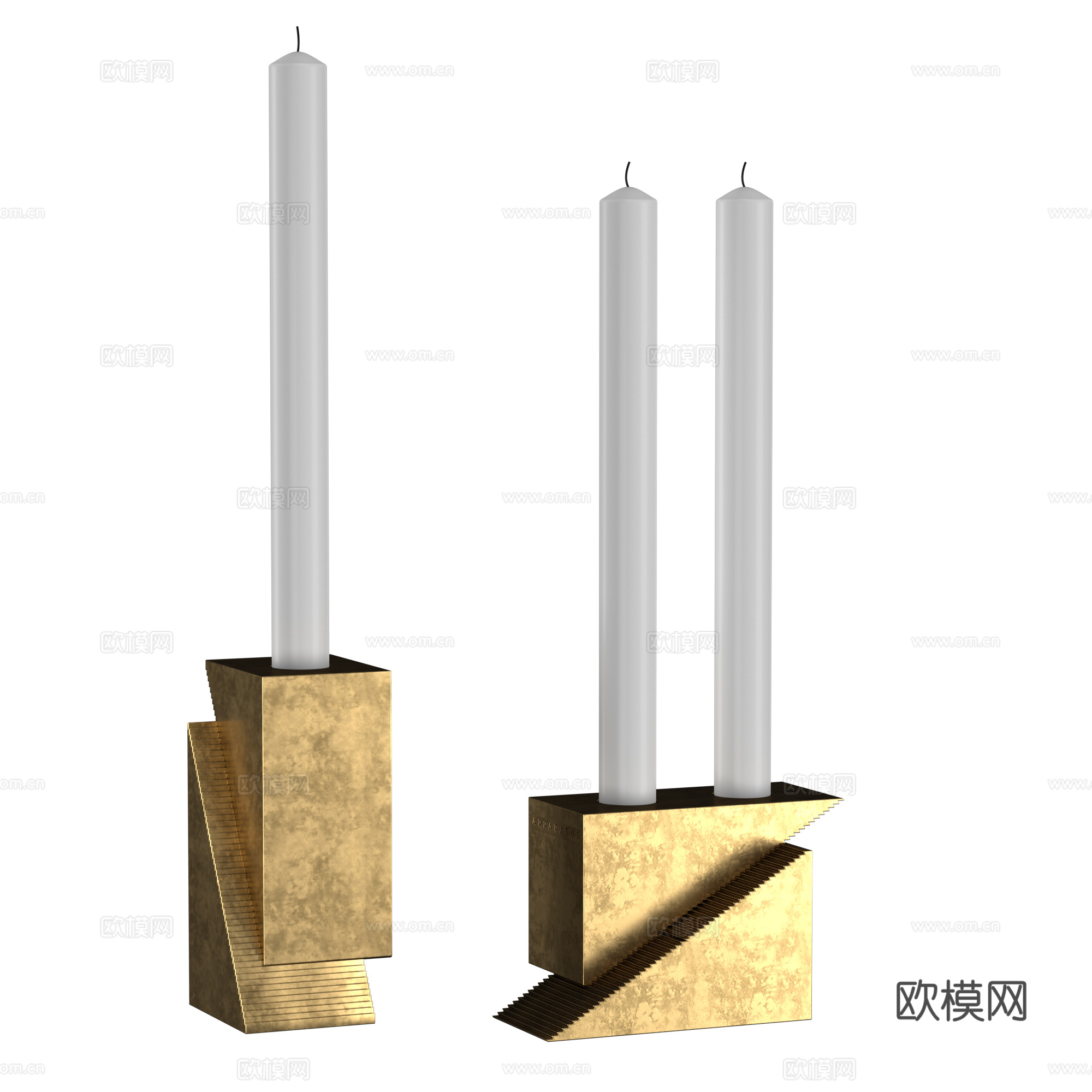 现代轻奢蜡烛 烛台3d模型