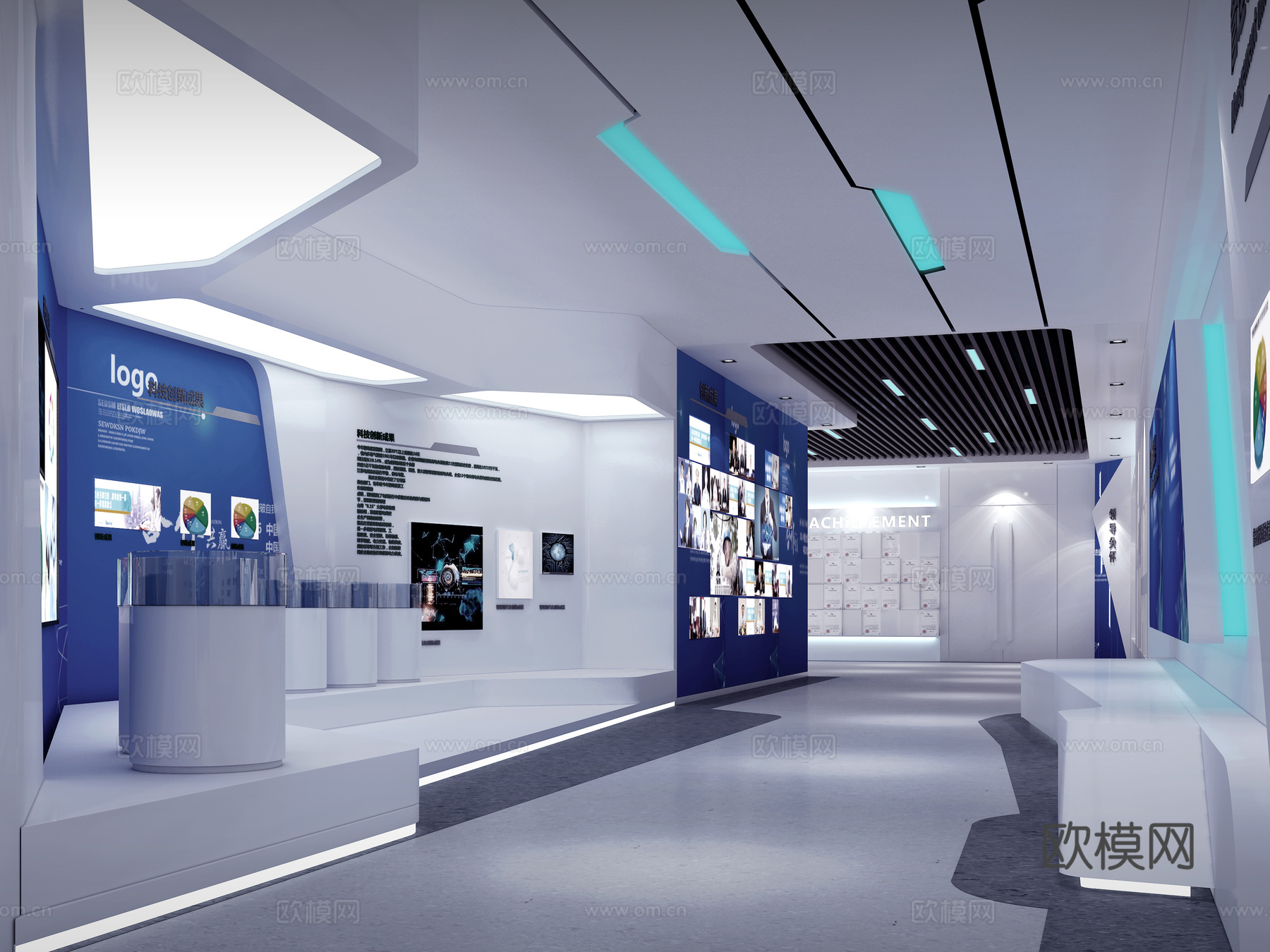 现代科技展厅3d模型