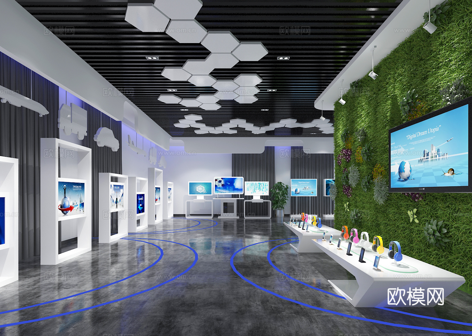 现代科技展厅3d模型