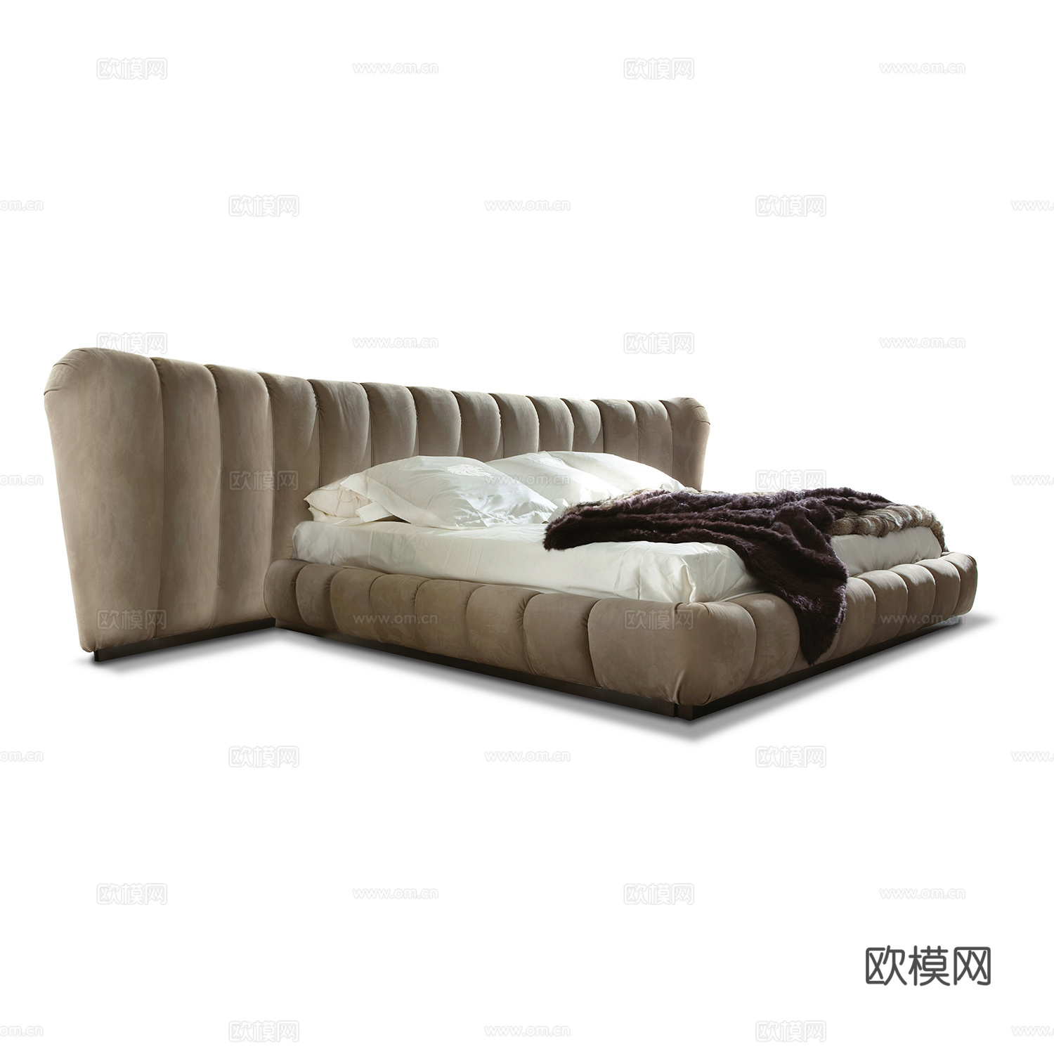 giorgio 意式双人床3d模型下载（渲染图1）