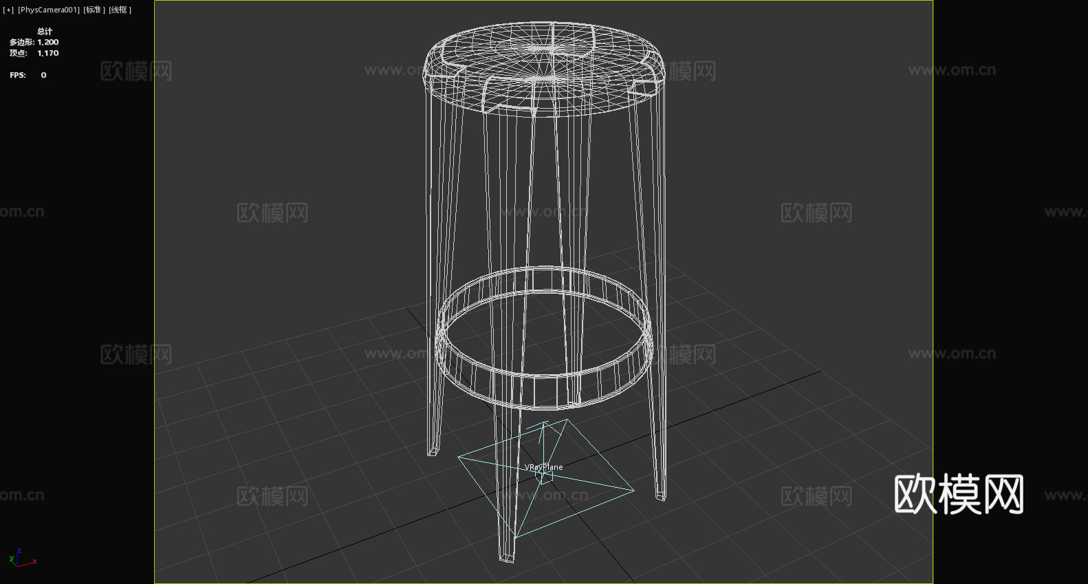 凳子 木凳 高凳 吧台凳3d模型