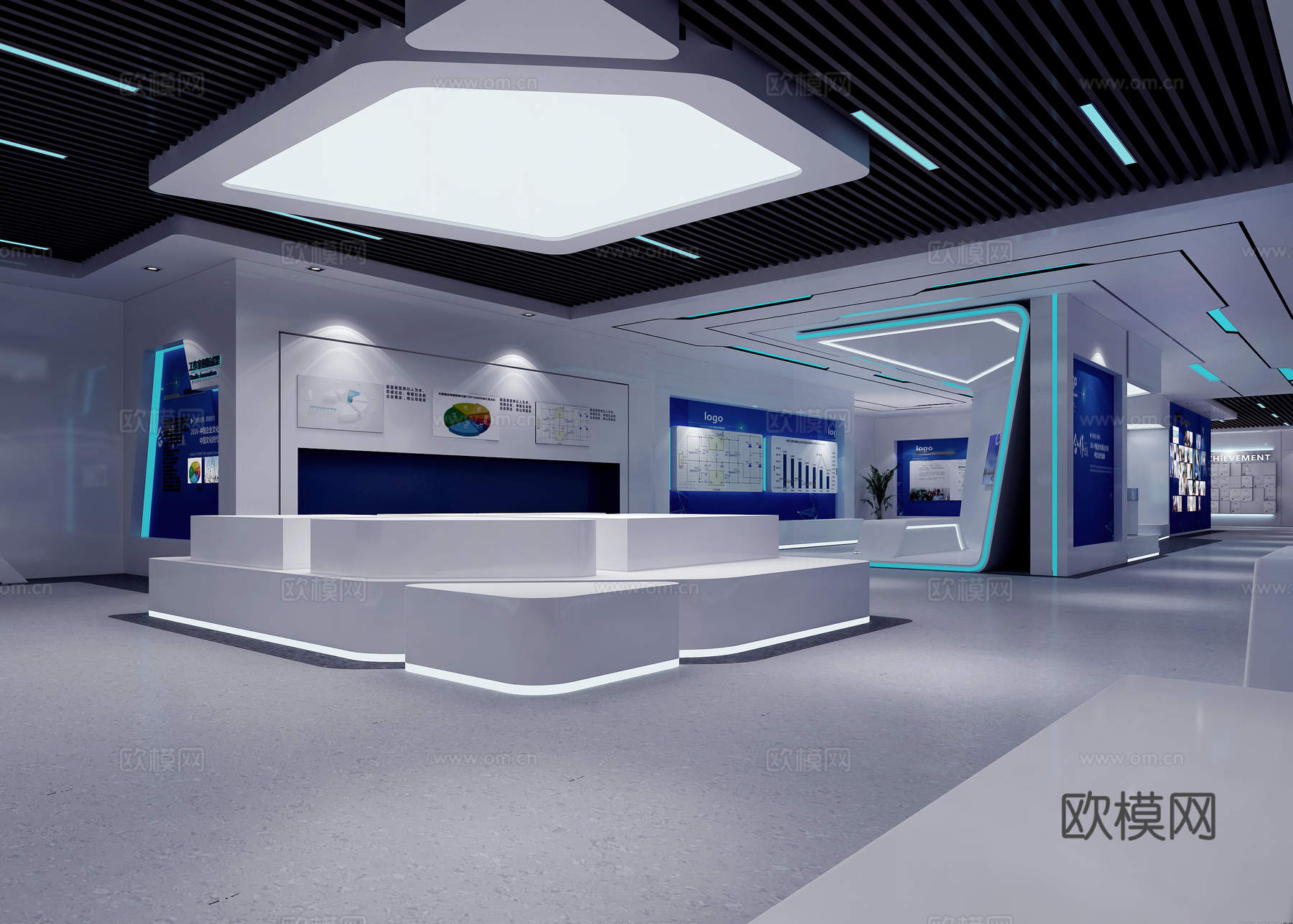 现代科技展厅3d模型