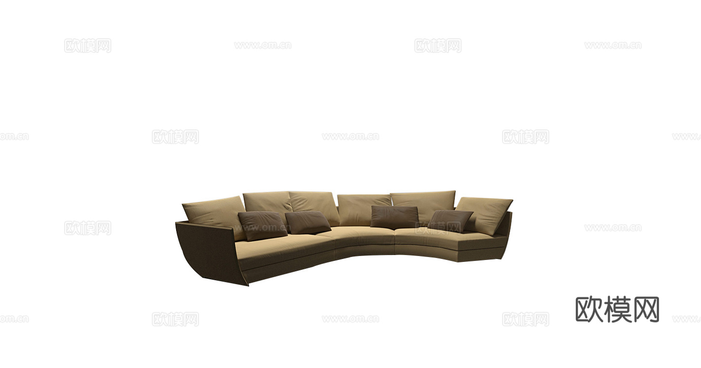 GIORGETTI 意式多人沙发3d模型下载（渲染图2）