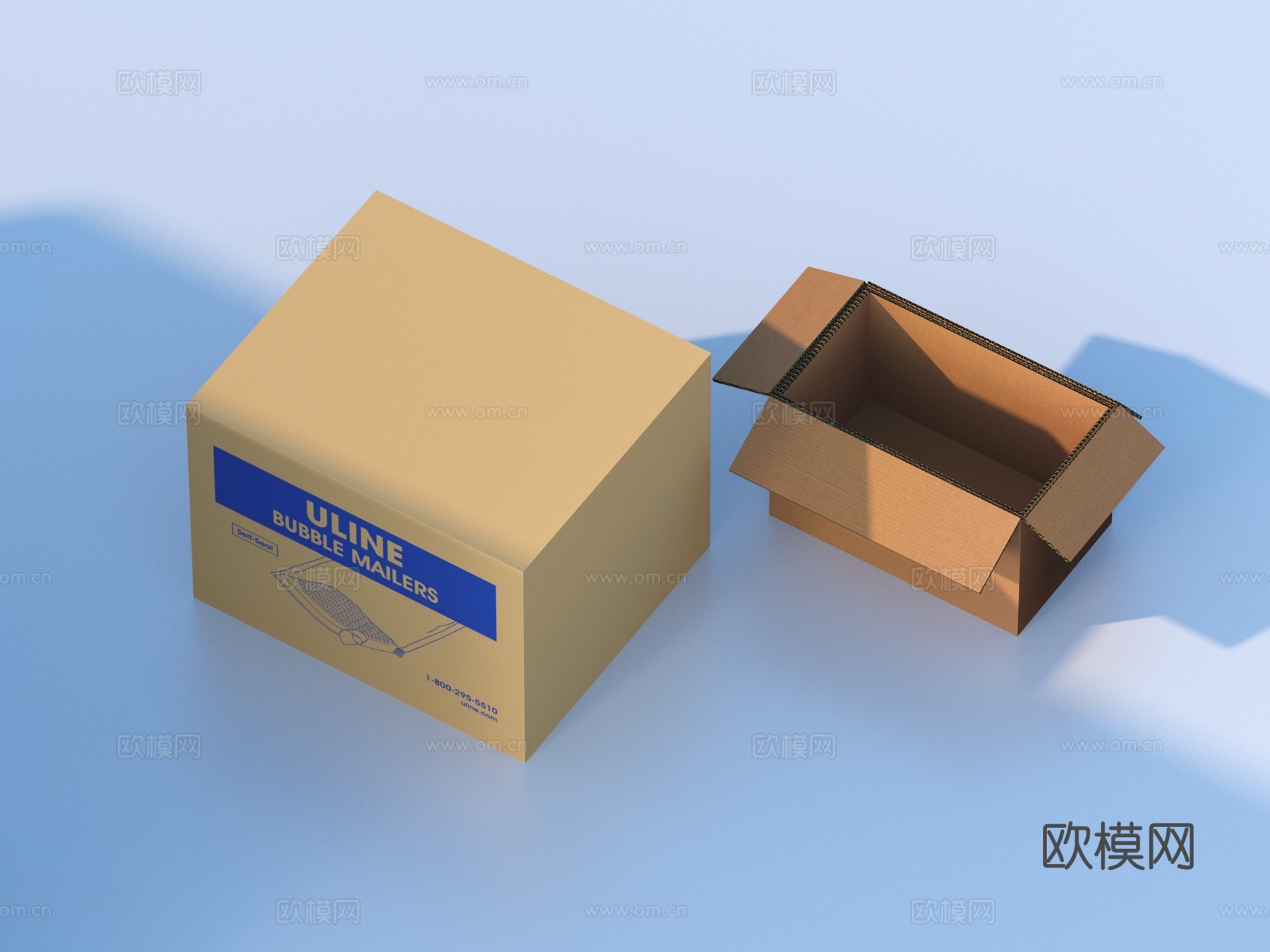 纸箱子 箱子 纸箱3d模型