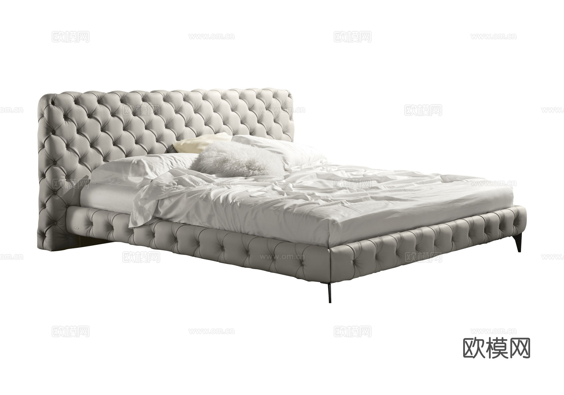 GAMMA 双人床3d模型下载（渲染图1）