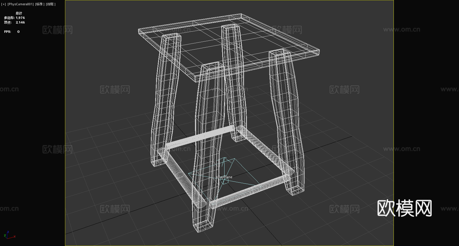 凳子 木凳 实木凳 方凳 矮凳3d模型
