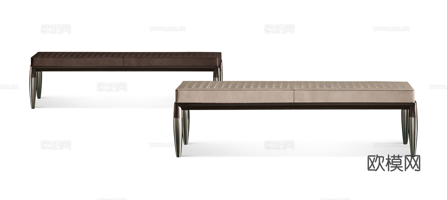 GIORGETTI 意式床尾凳3d模型下载（渲染图5）