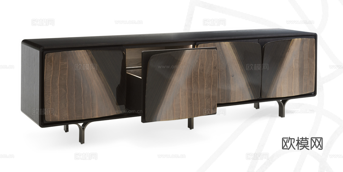 GIORGETTI 意式电视柜3d模型下载（渲染图2）