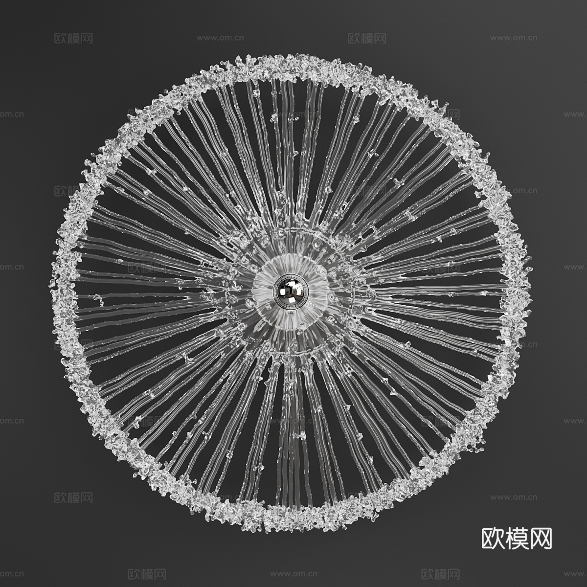 现代轻奢圆形装饰壁灯3d模型