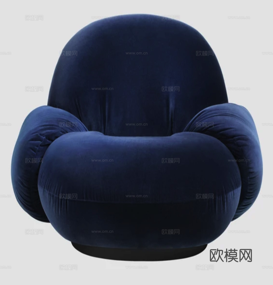 GUBI 单人沙发3d模型下载（渲染图2）