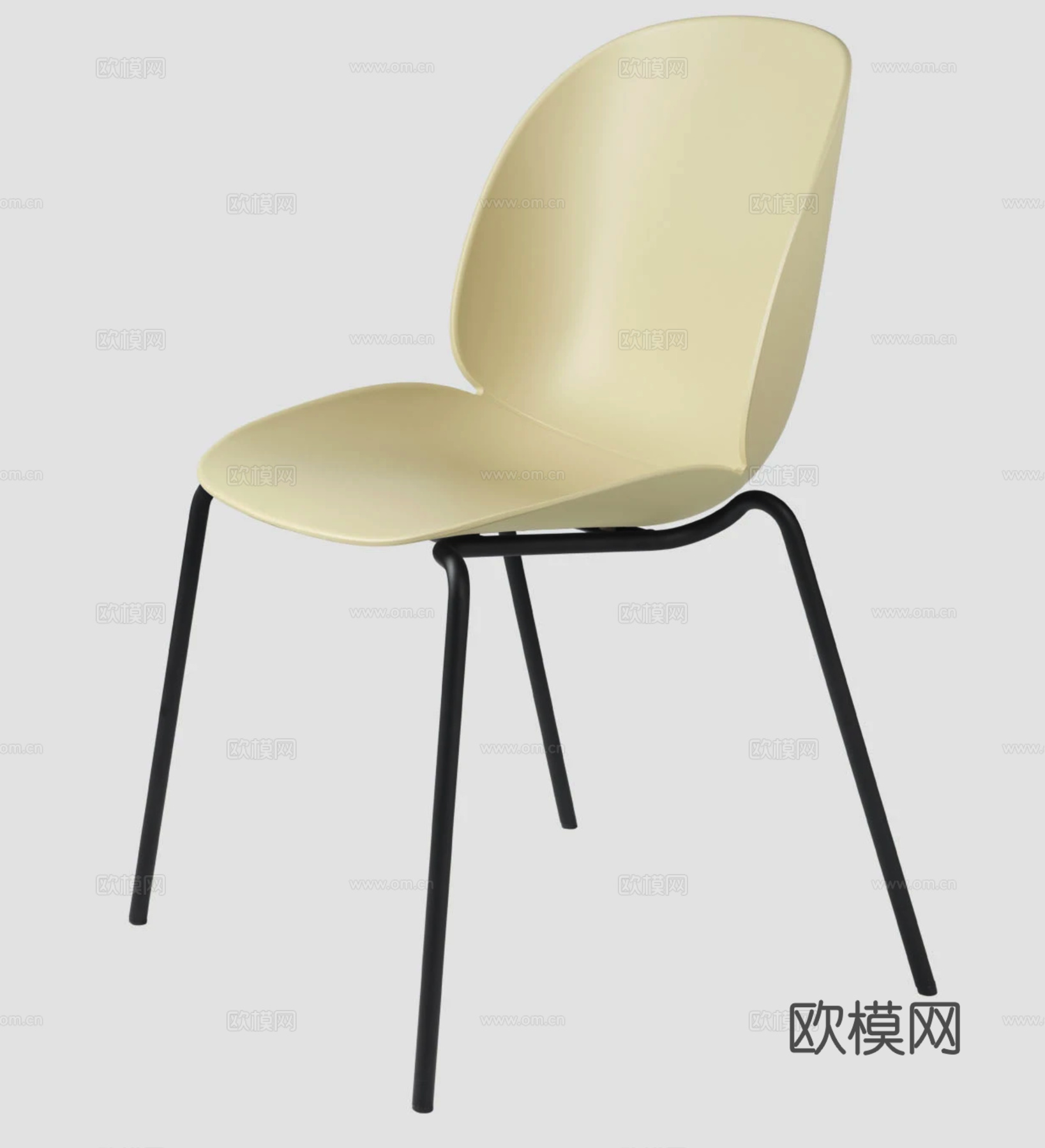 GUBI 餐椅3d模型下载（渲染图4）