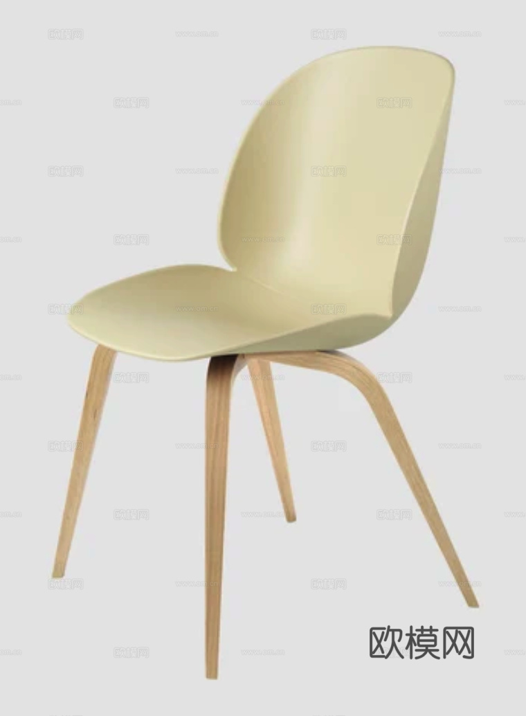 GUBI 餐椅3d模型下载（渲染图3）