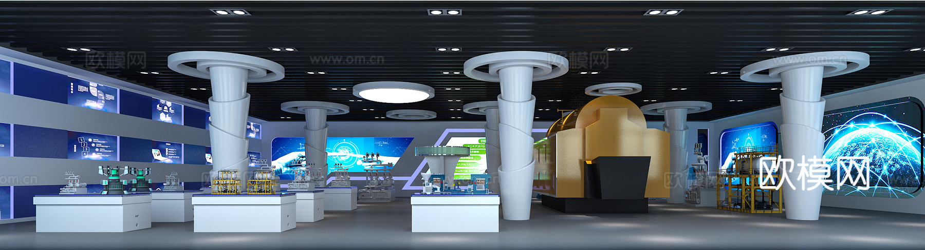 现代科技展厅3d模型