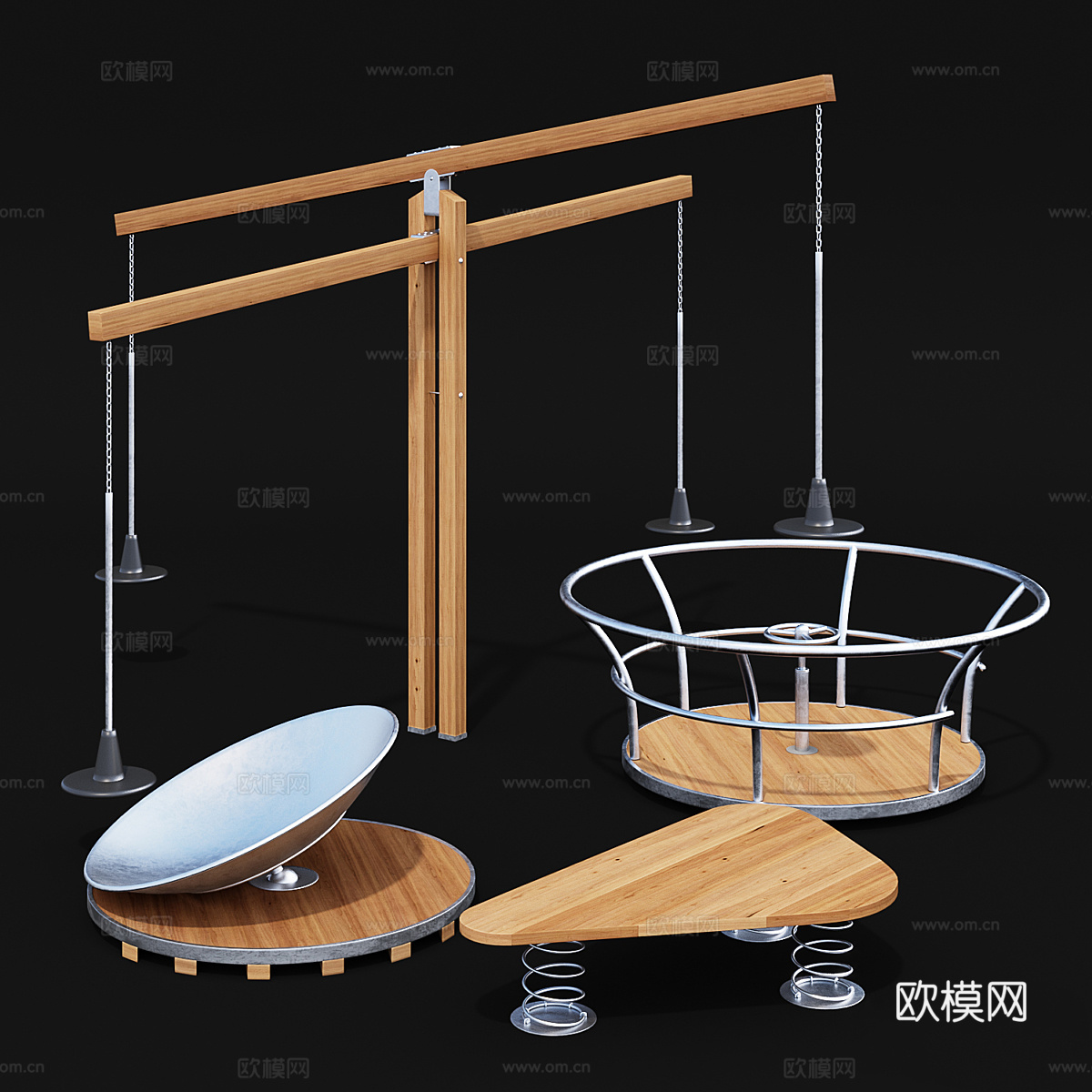 游乐场器材3d模型