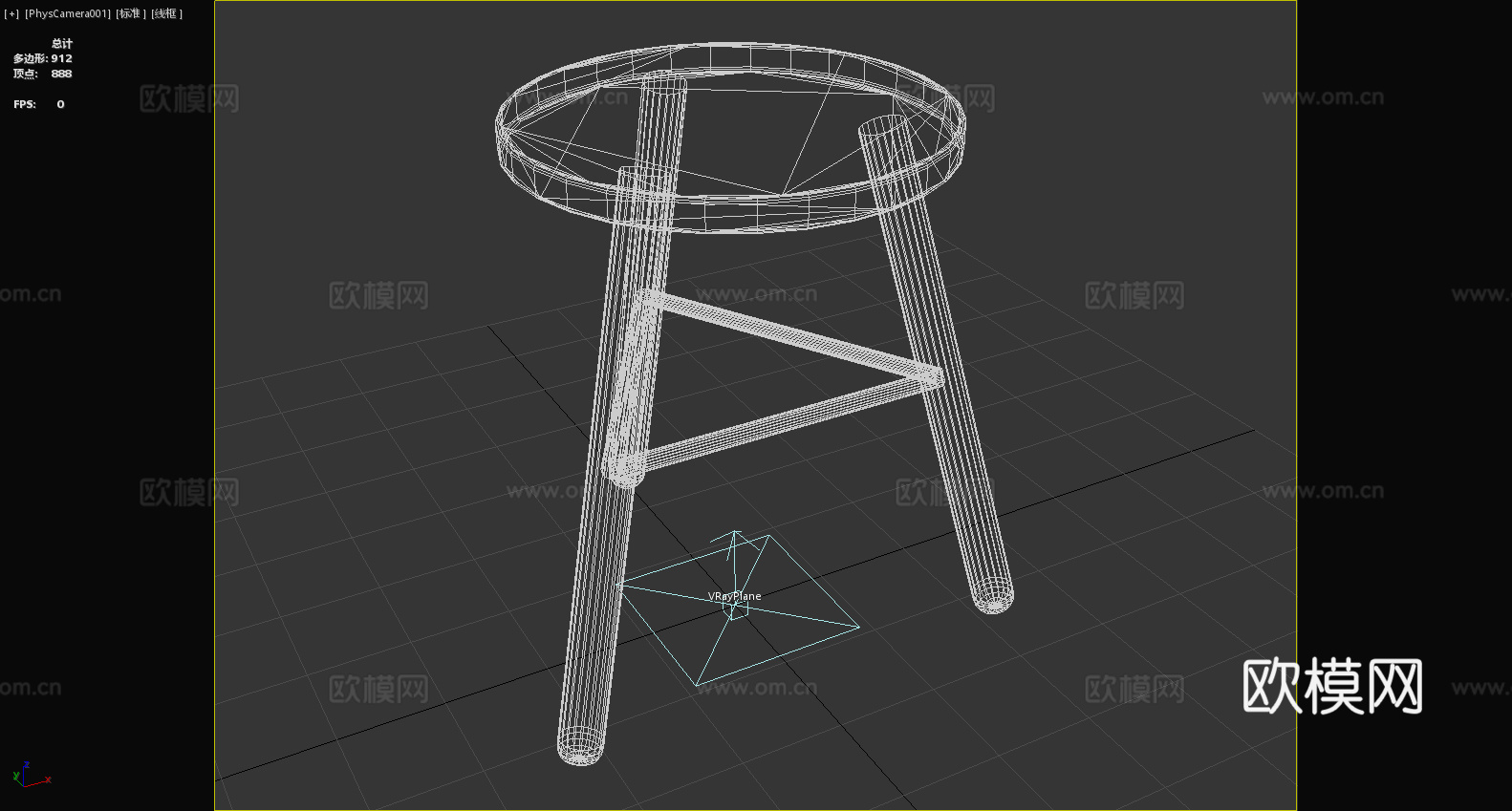 凳子 木凳 坐凳 圆凳3d模型