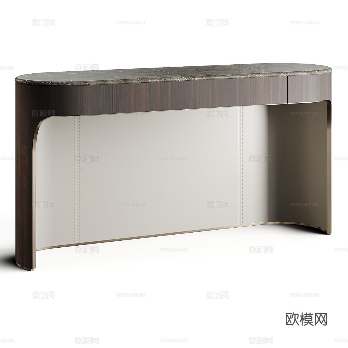 现代意式轻奢端景台 玄关桌3d模型下载（渲染图2）