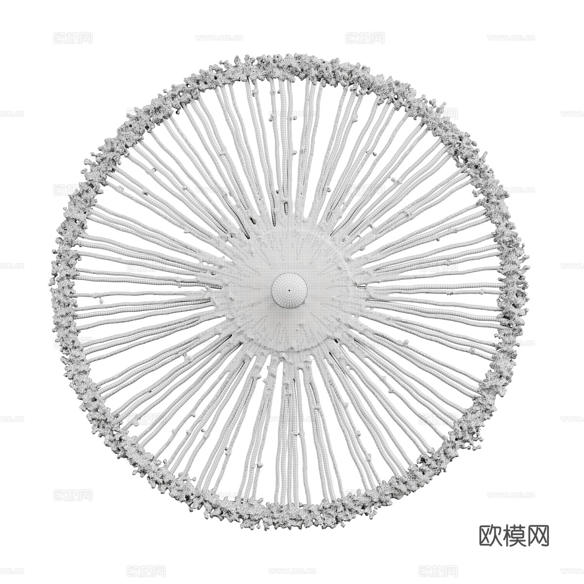 现代轻奢圆形装饰壁灯3d模型