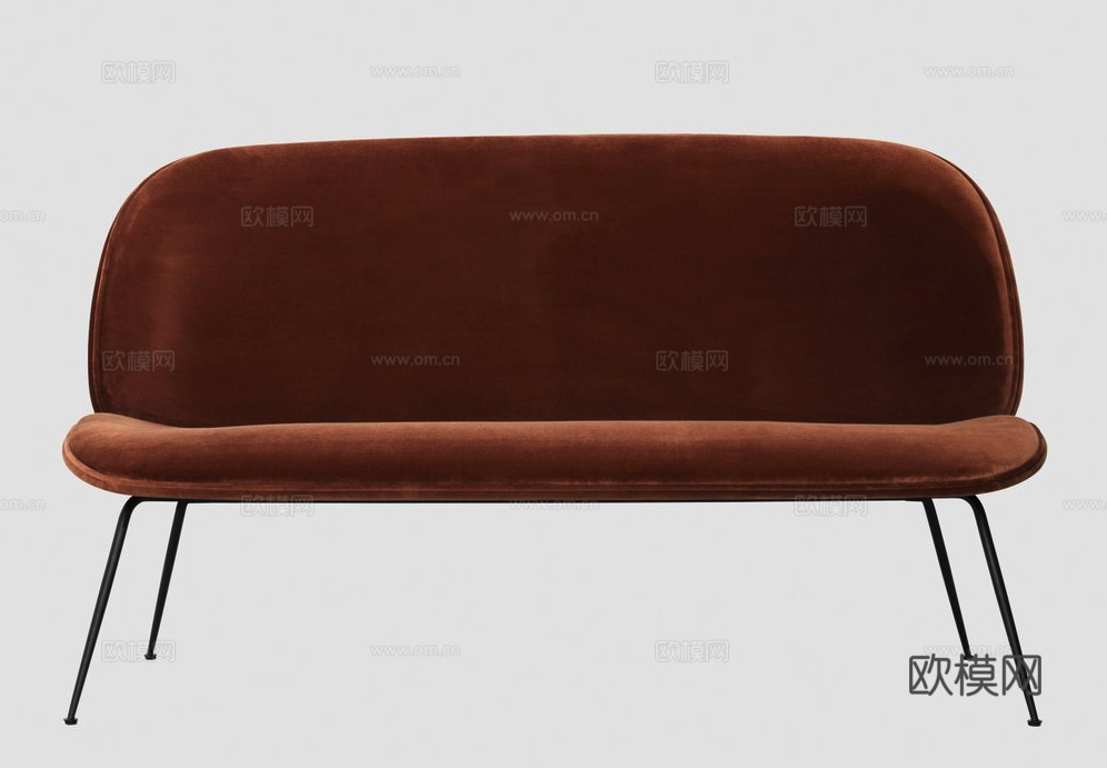 GUBI 长椅 双人椅3d模型下载（渲染图6）