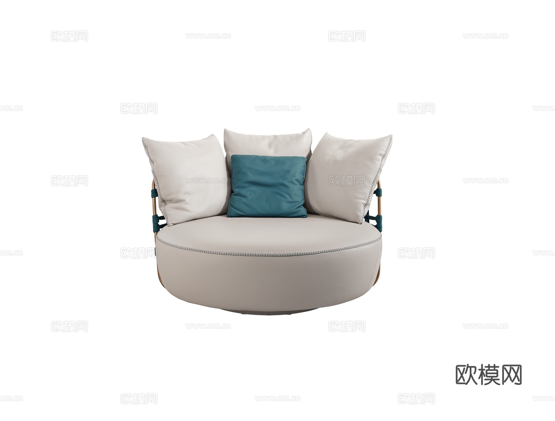 GAMMA 圆形沙发3d模型下载（渲染图1）