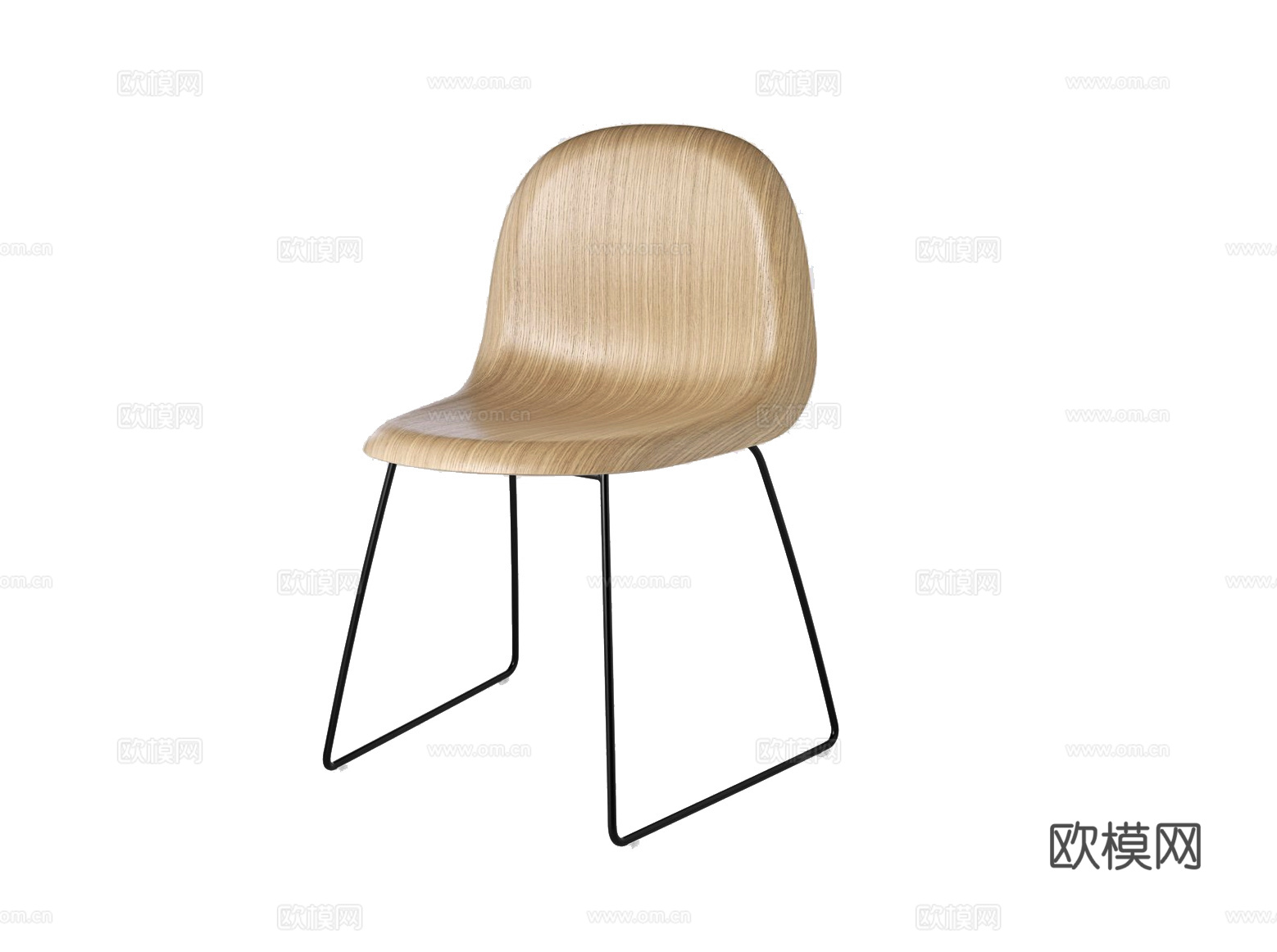 GUBI 餐椅3d模型下载（渲染图1）