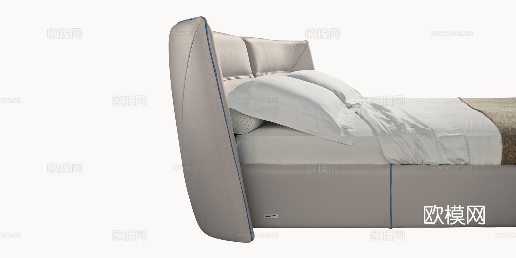 GAMMA 双人床3d模型下载（渲染图2）