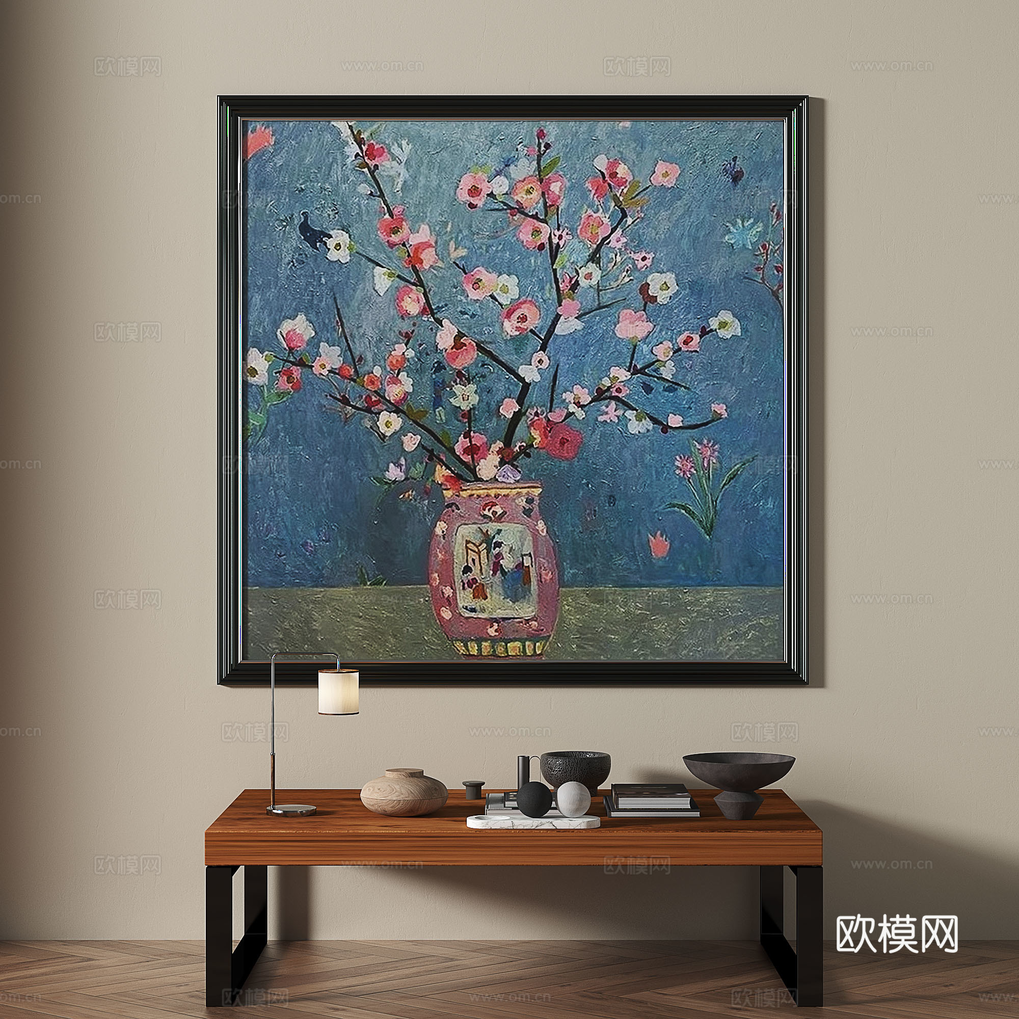 现代，中古，复古，法式，简约，轻奢，装饰画3d模型