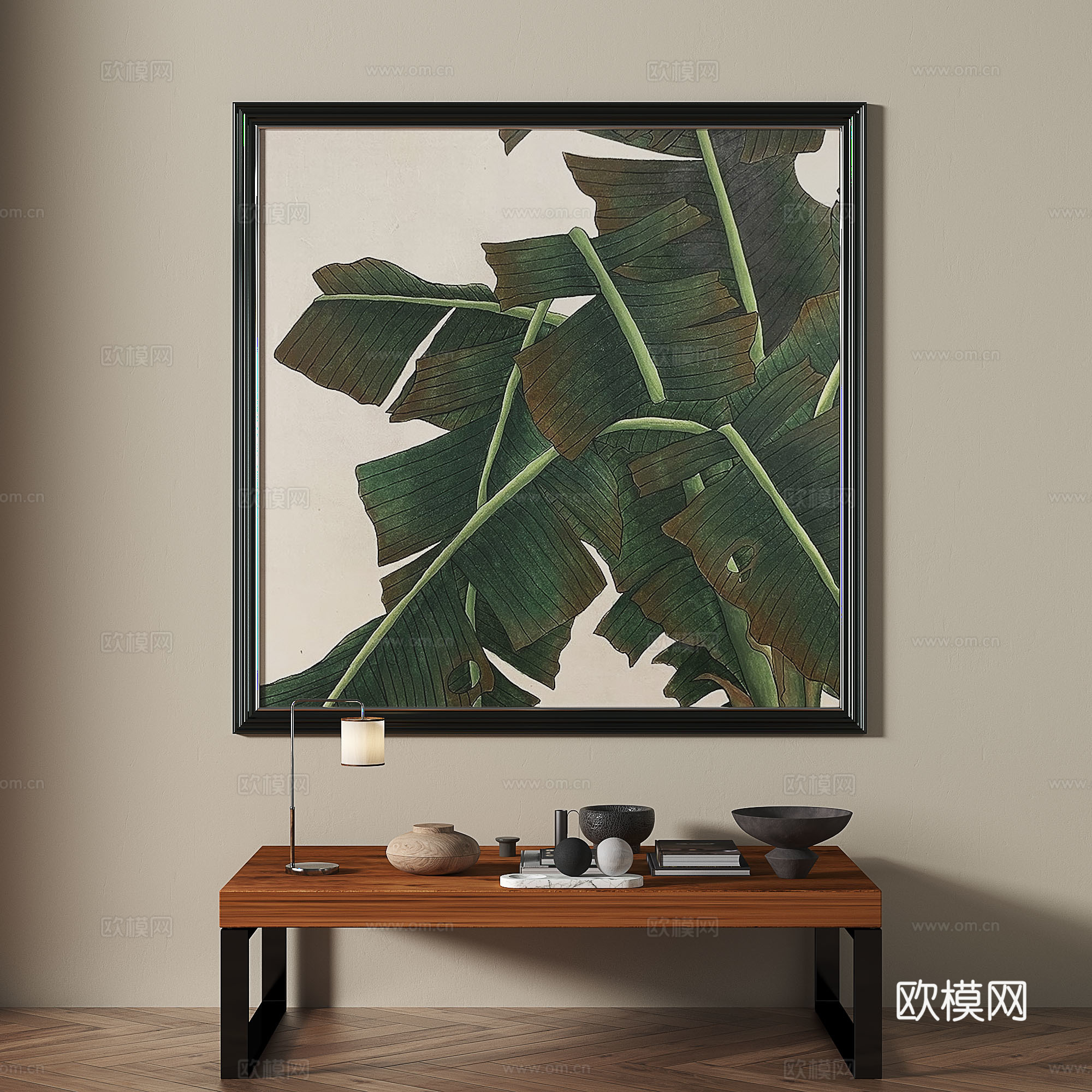 现代，中古，复古，法式，简约，轻奢，装饰画3d模型