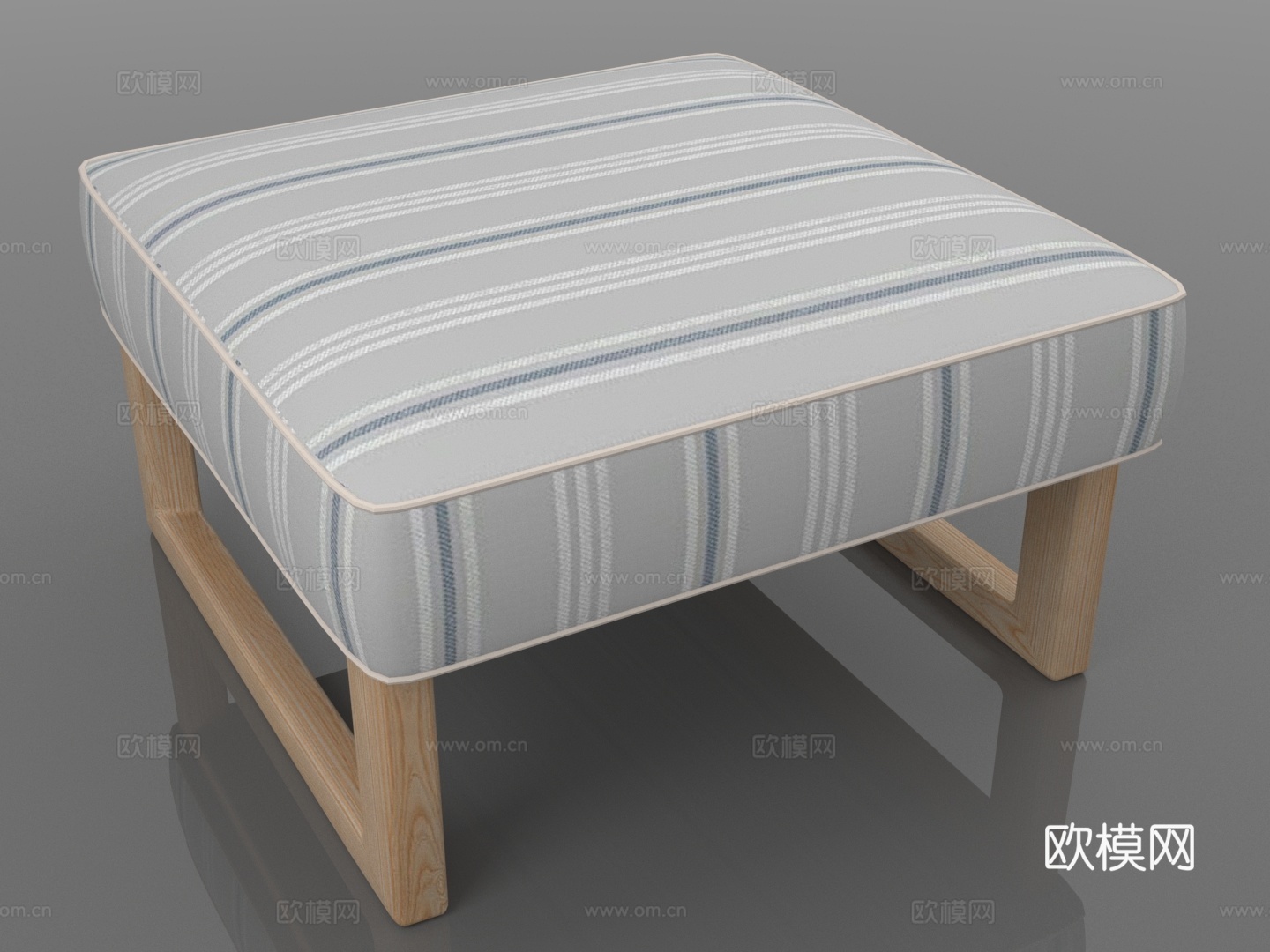凳子 脚踏 布艺凳 沙发凳3d模型