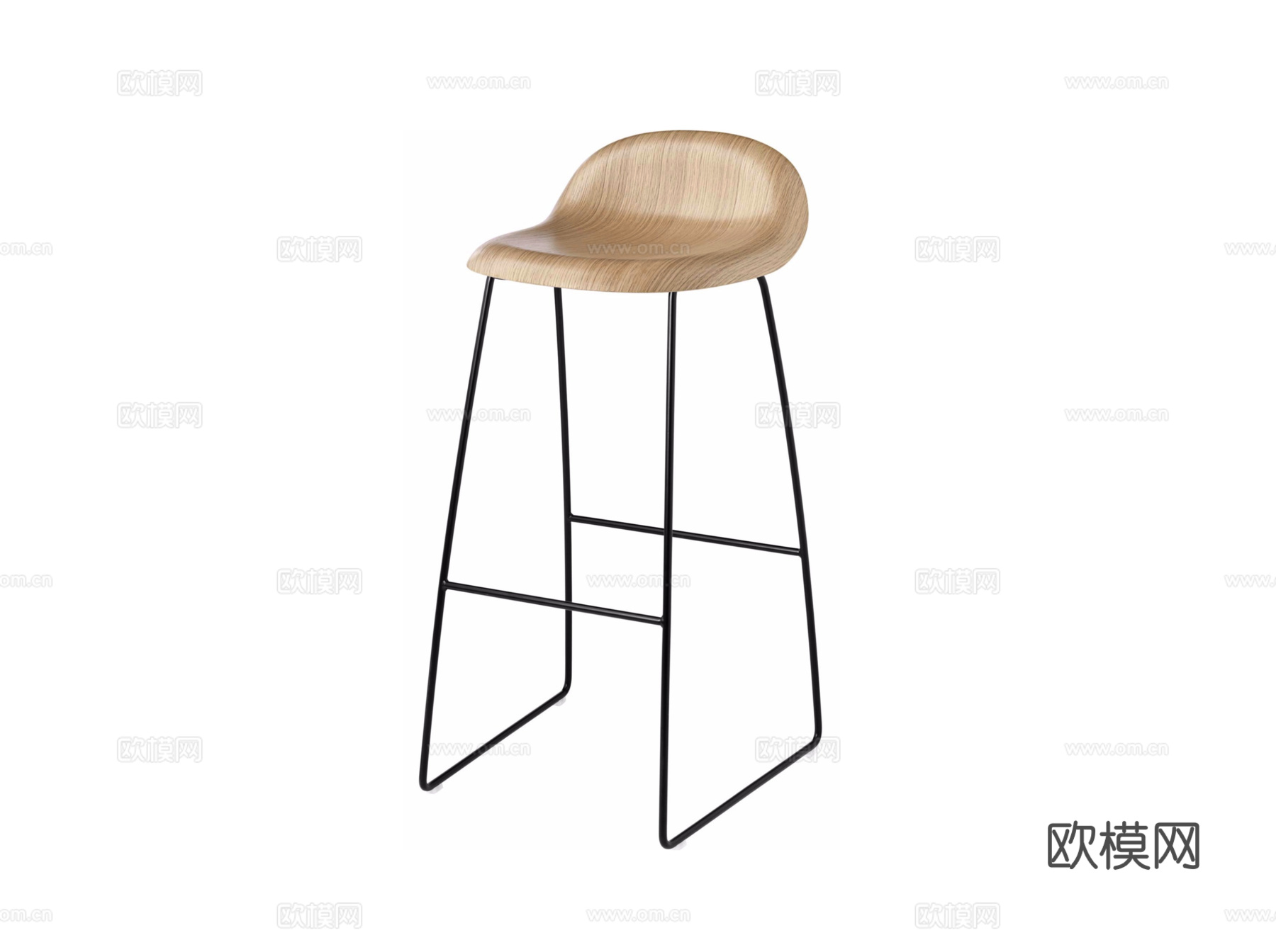GUBI 吧椅3d模型下载（渲染图1）