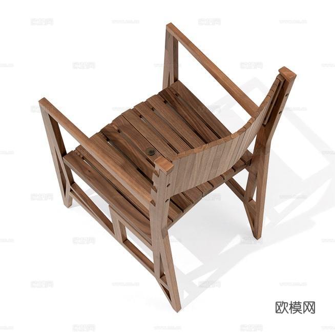 GIORGETTI 原木风餐椅3d模型下载（渲染图4）