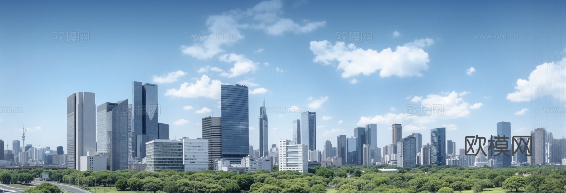 现代城市白天外景天空外景下载