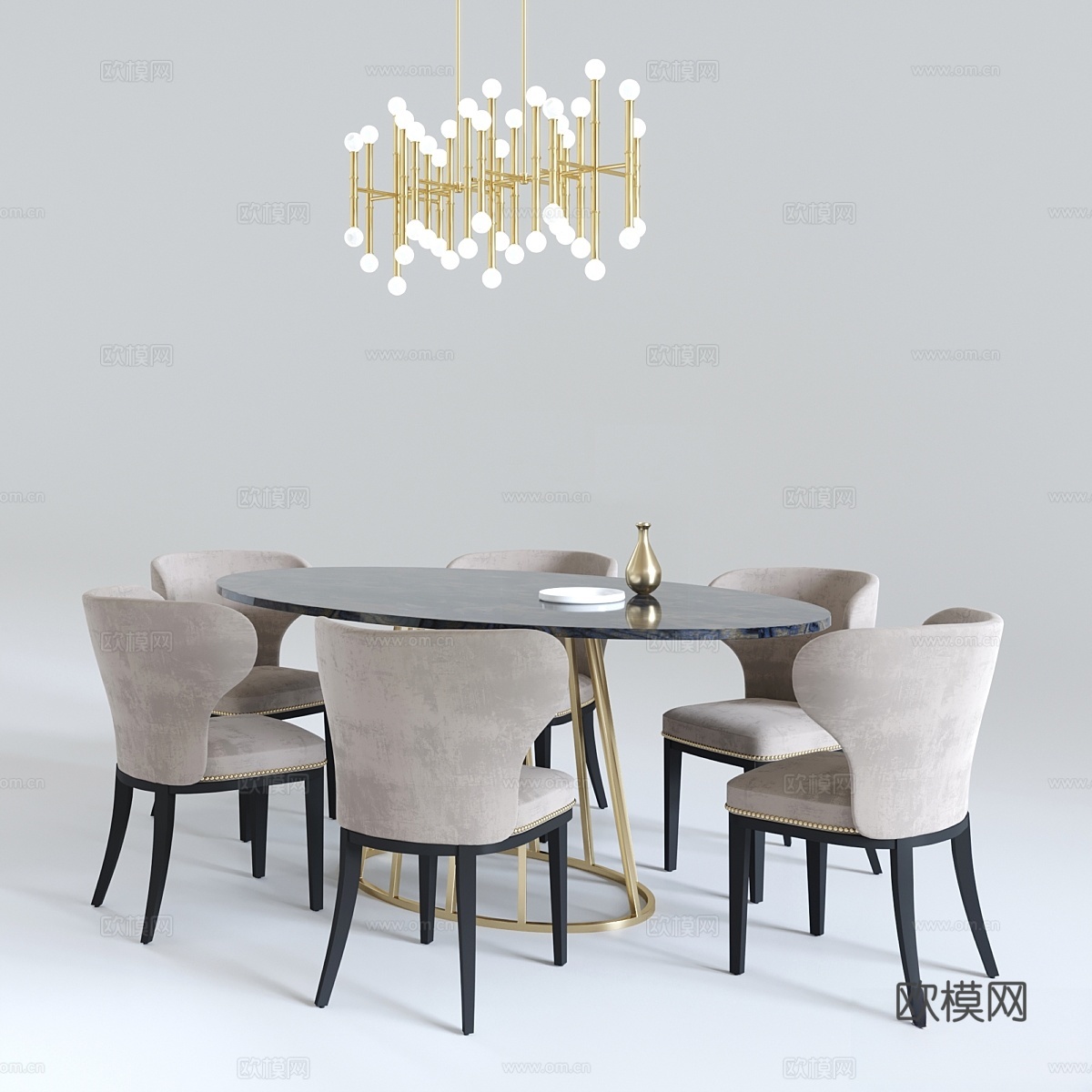 Table Rooma Design, Meurice 矩形3d模型