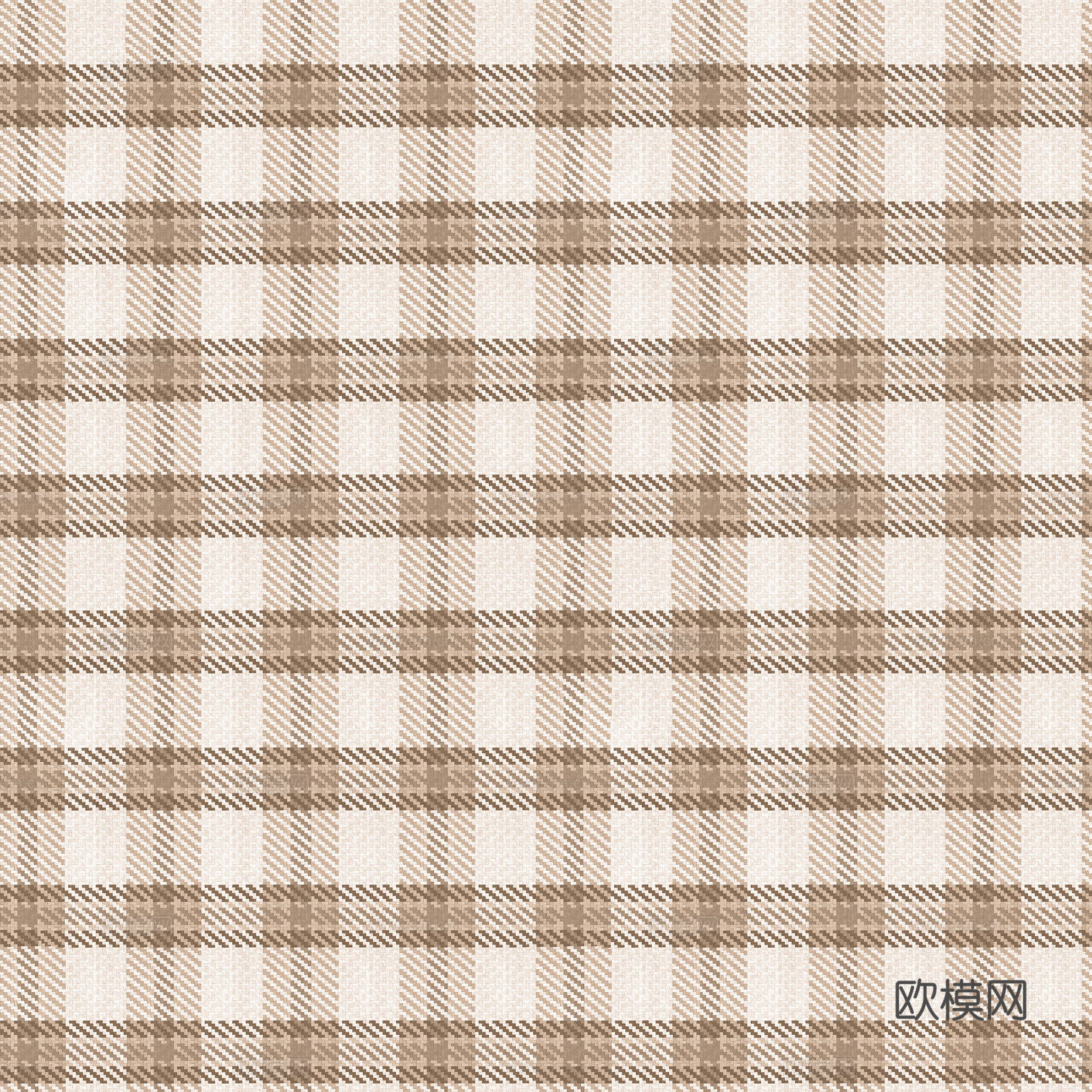 无缝米黄色格子布料