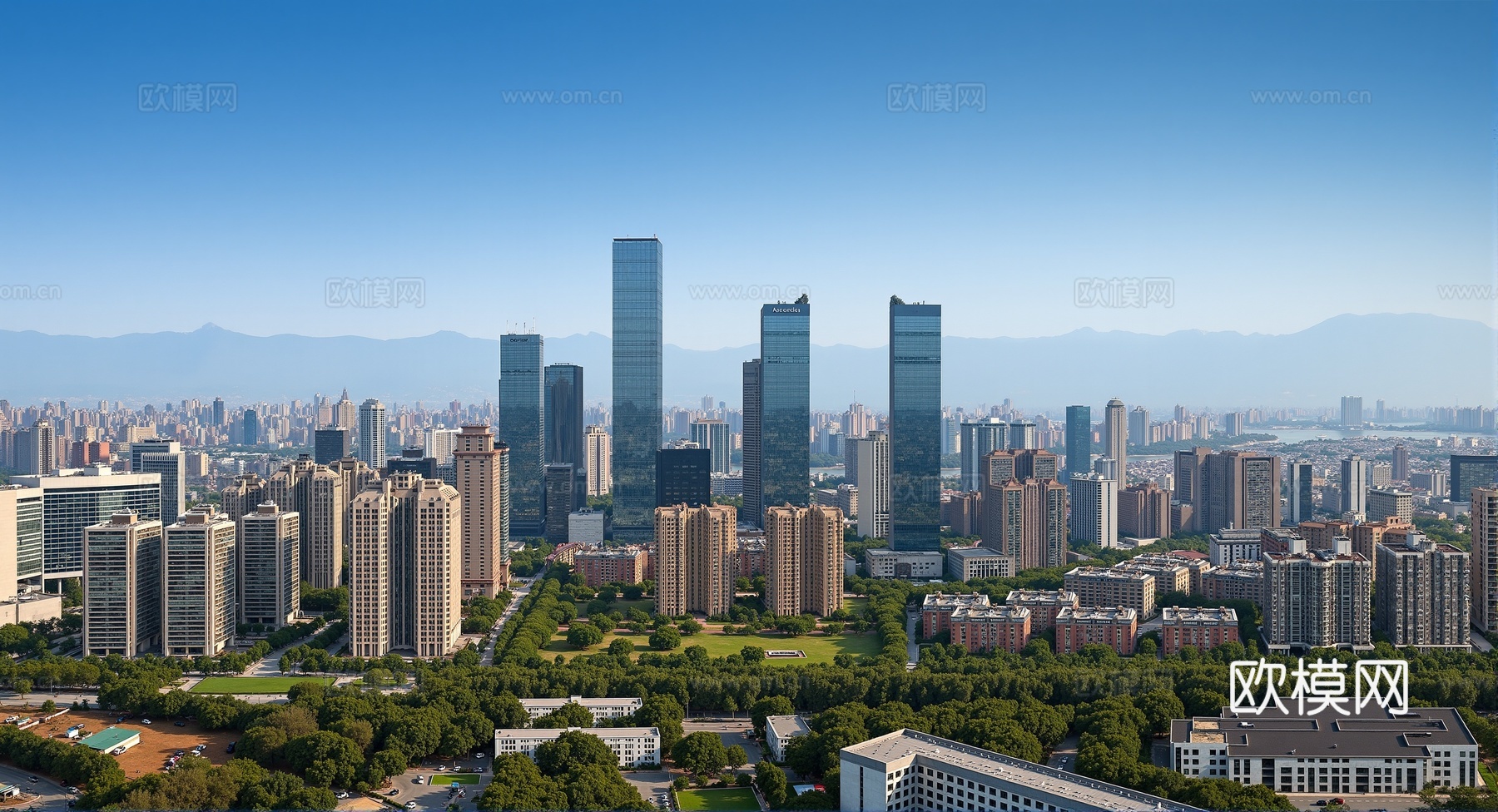 现代城市外景白天城市外景都市外景