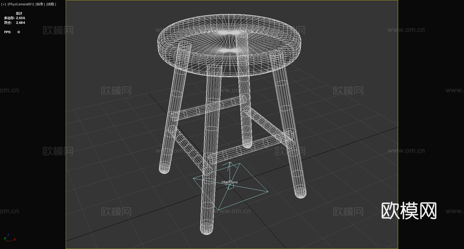 凳子 木凳 圆凳 实木凳 坐凳3d模型