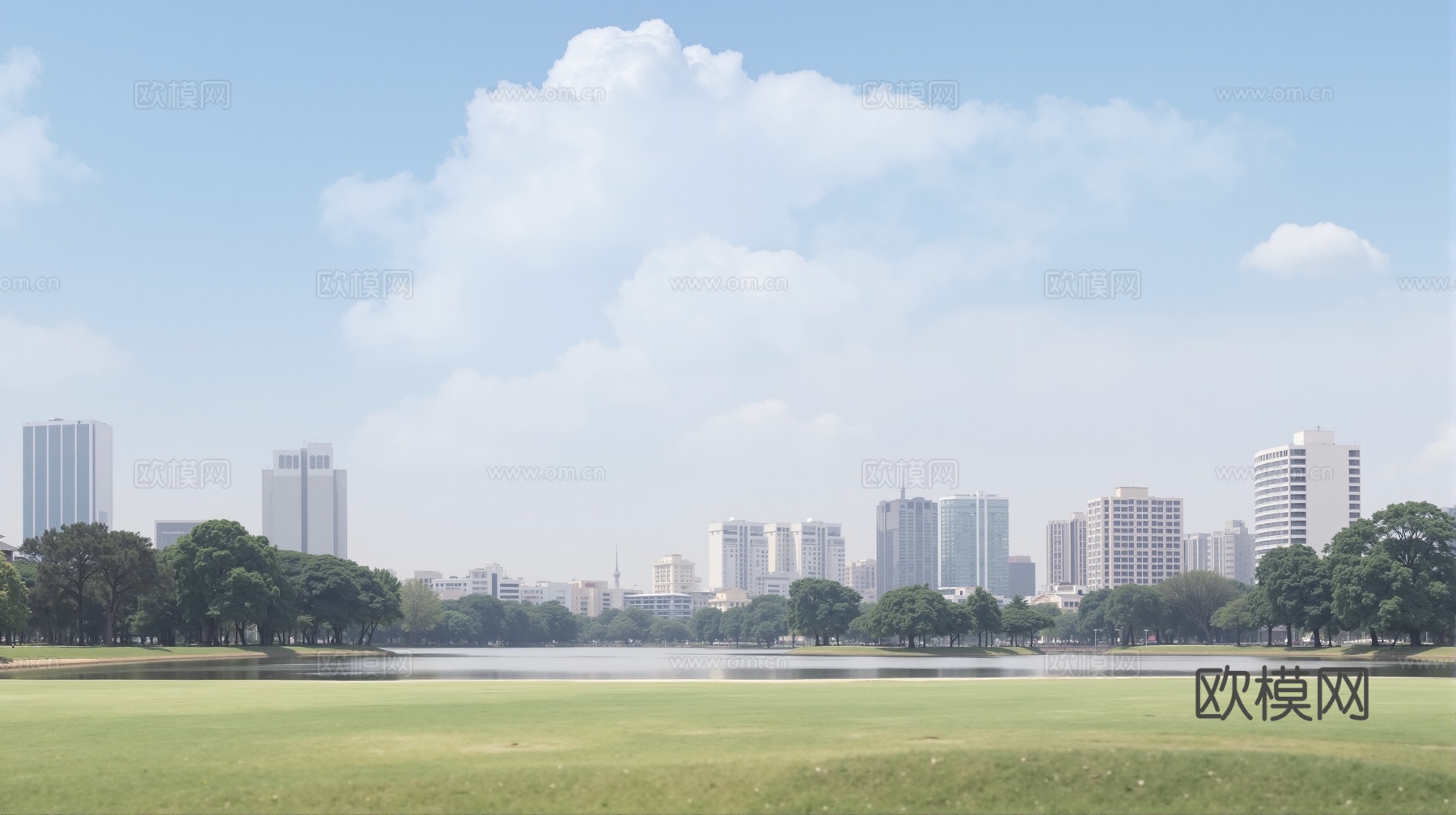 现代城市白天外景天空外景