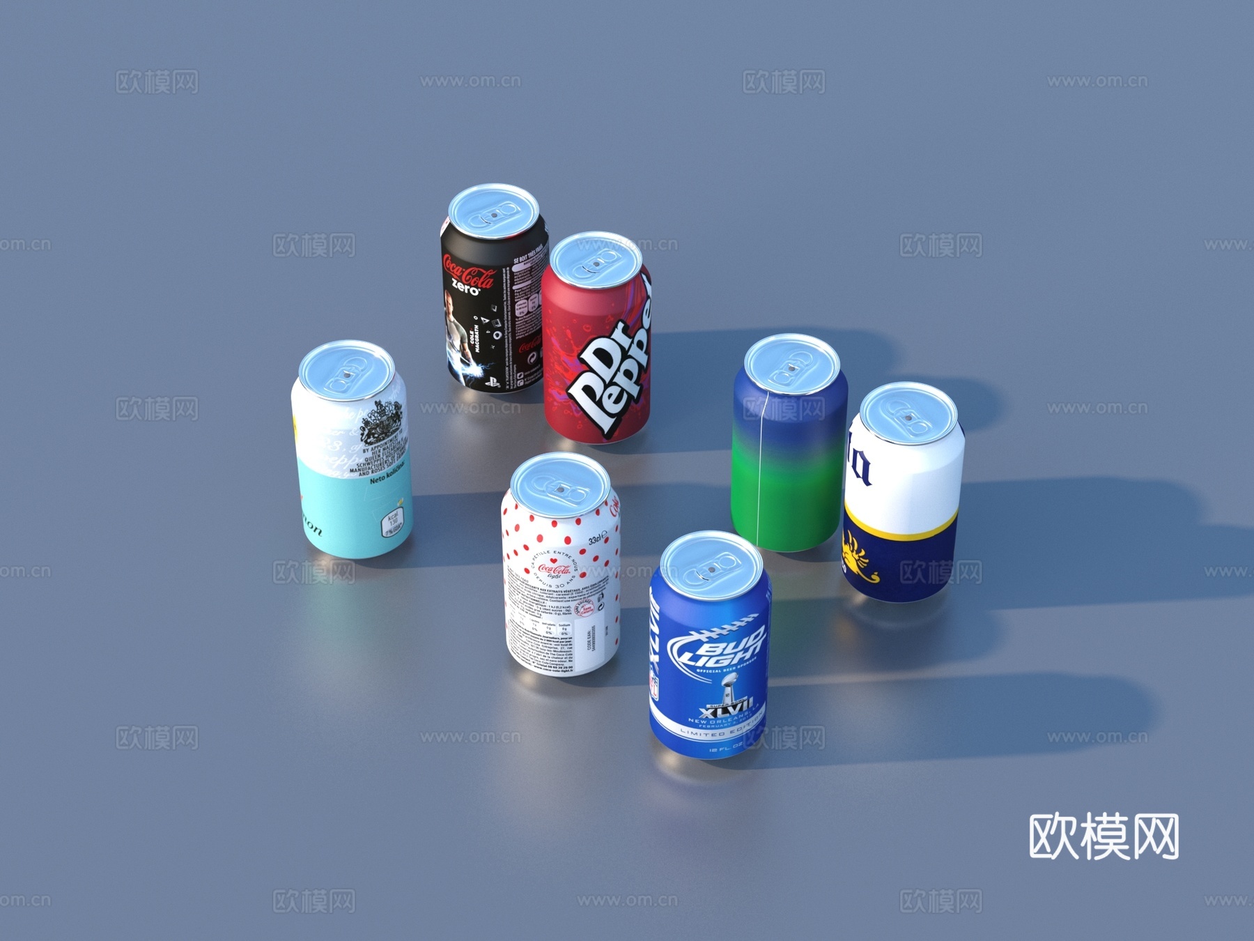 饮料 易拉罐 汽水 可乐3d模型