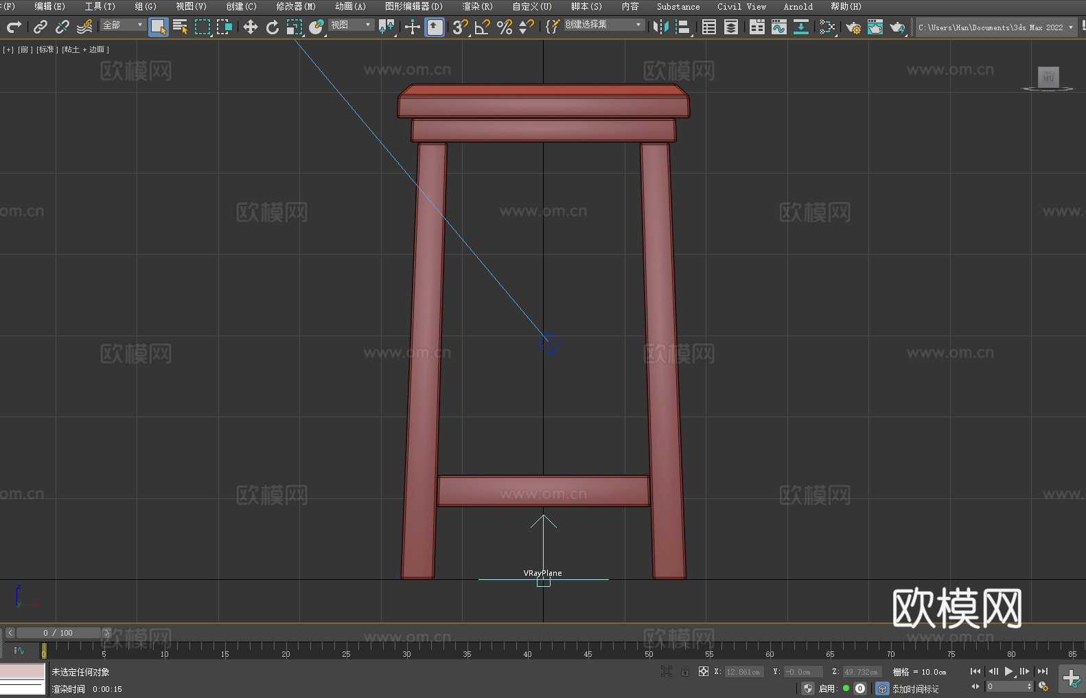 凳子 木凳 高凳 方凳3d模型