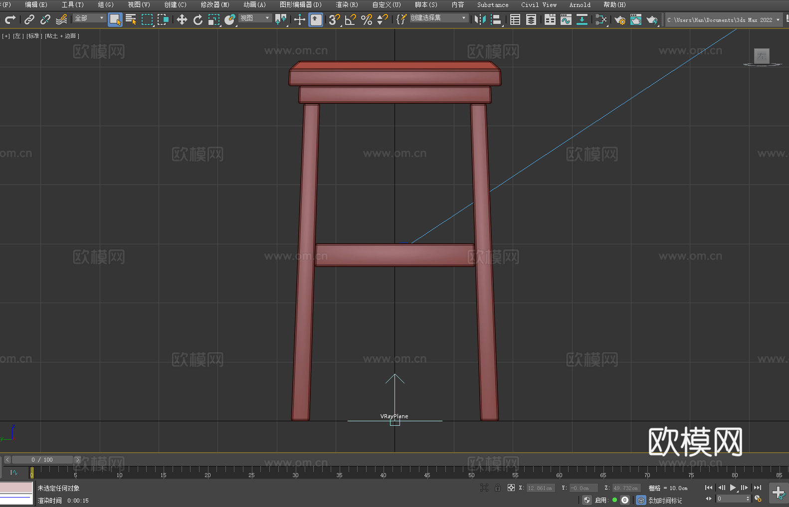 凳子 木凳 高凳 方凳3d模型