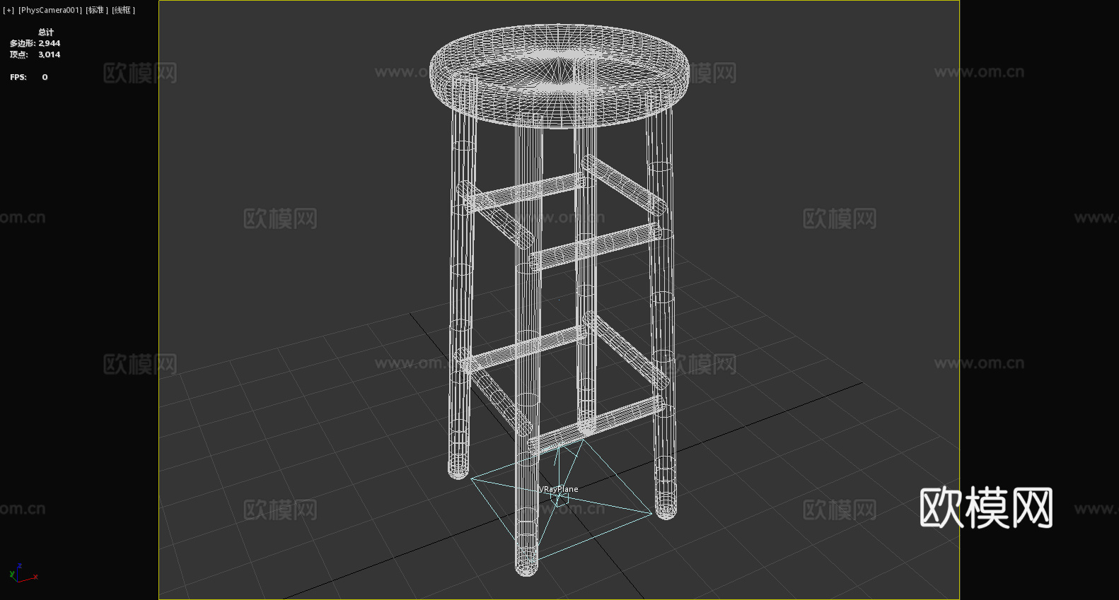 凳子 木凳 吧台凳 高凳 实木凳3d模型
