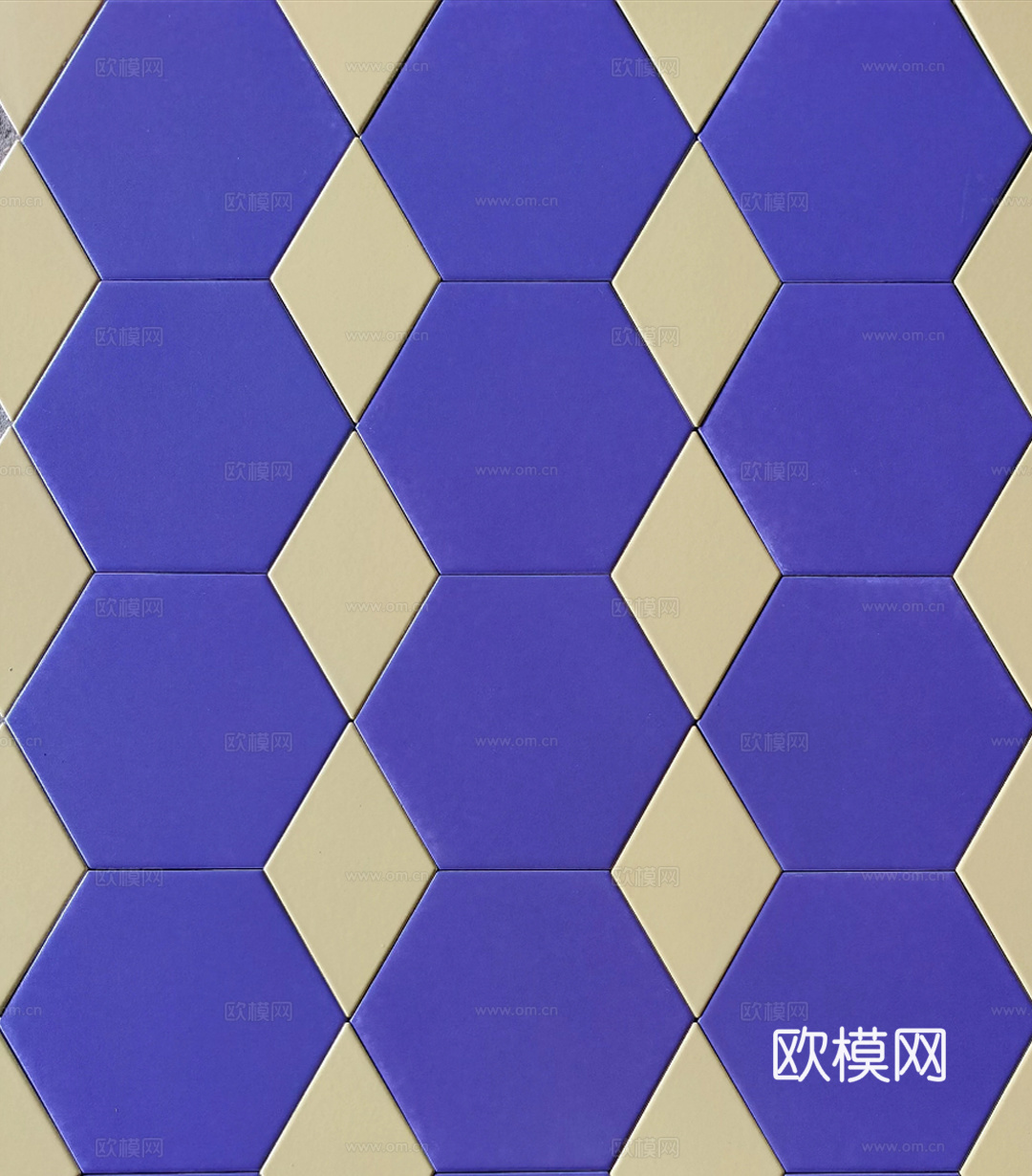 紫色六边形瓷砖
