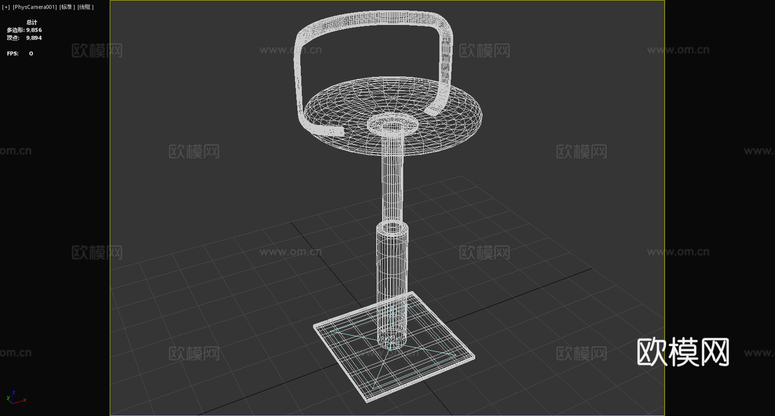 吧台椅 高脚椅 升降椅 椅子 座椅3d模型